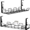 management tray Organizador De Cables De Escritorio, Bandeja De Gestin De Cables Para El Hogar O La Oficina, Fcil De Instalar, Acero Al Carbono, Sin Necesidad De Taladrar cable tray ( Color : 2PCS ) view 1