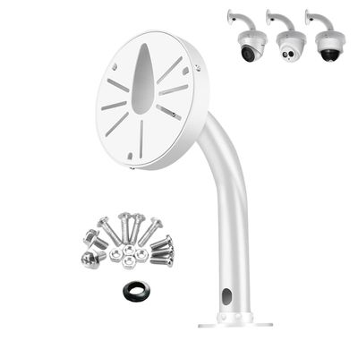 CTXSumTec Security Camera J-Shapped Wall Mount Bracket, Dome Camera Junction Box Mount Universal Camera Wall Mounting Bracket/IP Camera for CCTV Surveillance Camera (10" J-Shapped Mount)