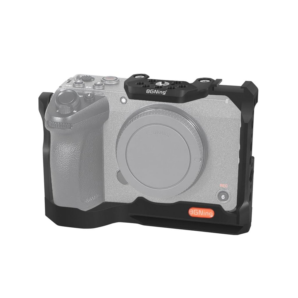 BGNing FX3 FX30 Half Cagec Quick Release Mount for DSLR Protective Frame 1/4 3/8 ARRI-Standard Cold Shoe Adapter for ARCA-Standard Tripod Stabilizer (Cage Combo)