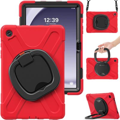 Case for Samsung Galaxy Tab A9 Plus 11" 2023 X210 X216 X218, [Rugged] [Heavy Duty] Samsung Galaxy Tab A9 Plus 11" 2023 X210 X216 X218 Cover with 360 Swivel Stand/Handle Grip/Shoulder Strap