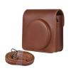 Andoer Instant Camera Storage Case Camera Bag PU Leather Magnetic Buckle with Shoulder Strap Compatible with Fujifilm Instax Square SQ40/ SQ1, marrn view 1