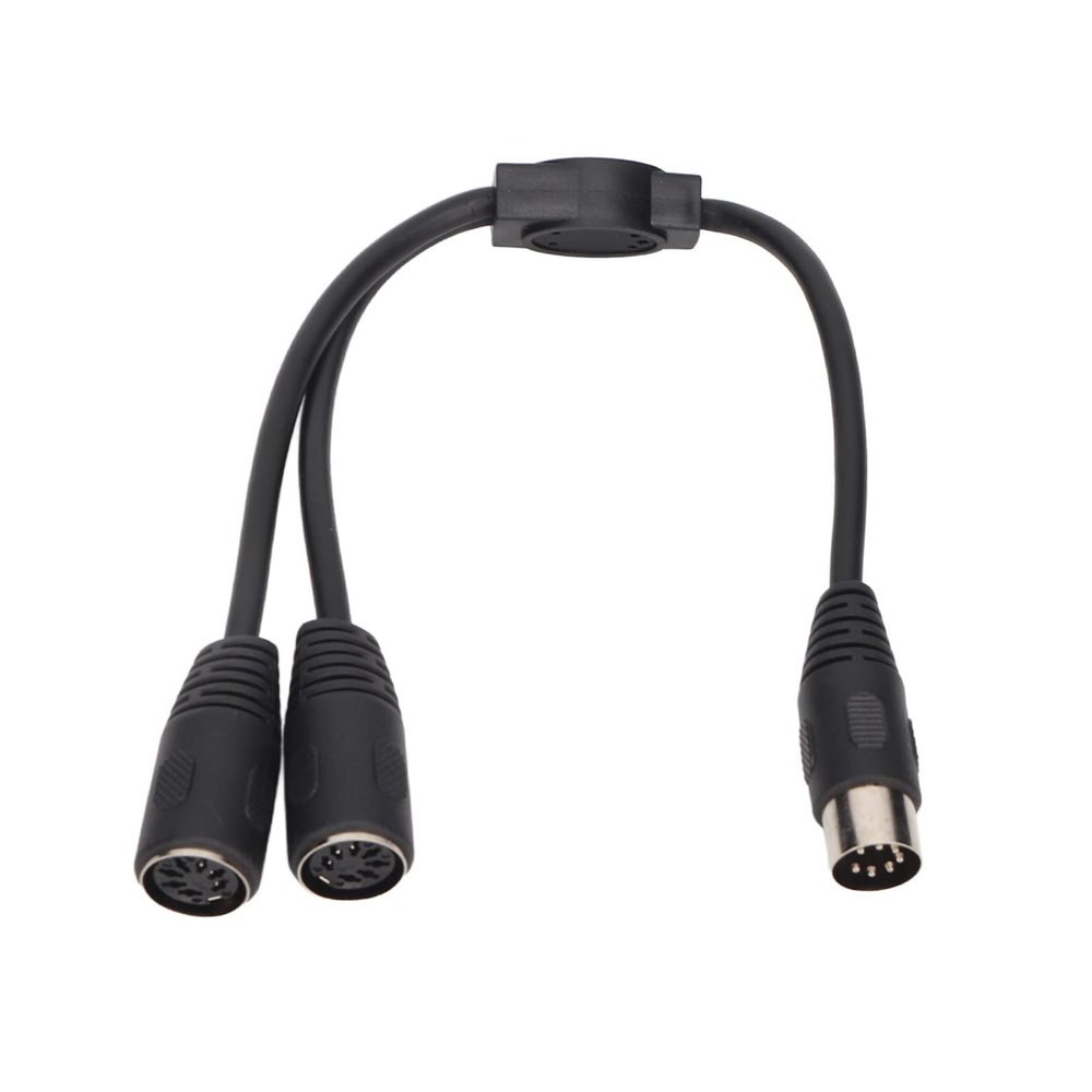 Gavigain DIN 7 Pin Splitter Y Adapter,DIN 7 Pin Male to 2 DIN 7 Pin Female Y Cable 0.98ft PVC Plug and Play DIN 7 Pin Splitter Y Adapter Sound Connection Cable