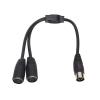 Gavigain DIN 7 Pin Splitter Y Adapter,DIN 7 Pin Male to 2 DIN 7 Pin Female Y Cable 0.98ft PVC Plug and Play DIN 7 Pin Splitter Y Adapter Sound Connection Cable view 1