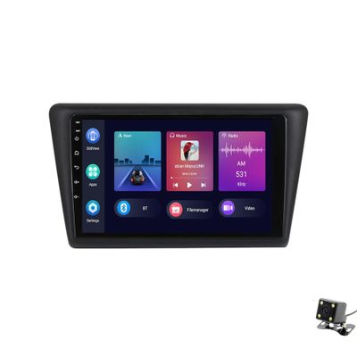 ADMLZQQ Double Din Car Stereo Multimedia with Bluetooth and 9" Touchscreen Android 11 for Skoda Rapid 2013-2017,with GPS/Car-Play Android/SWC/Backup Camera/Mirror Link/4G WiFi,Y2 2+32g