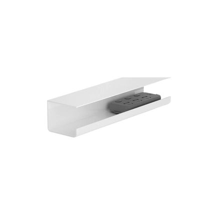 Management Tray Bandeja De Gestin De Cables para Oficina, Soporte Organizador De Cables, Soporte para Debajo Del Escritorio, Adhesivo De Doble Cara Ignfugo Cable Tray (Color : White 40cm)