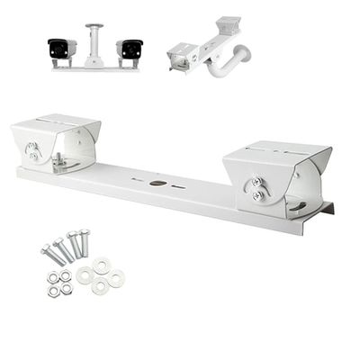 CTXSumTec Security Camera Mount Holder for Double Surveillance Camera, Metal Steel One to Two Horizontal Cross Bar Dual Camera Mount Bracket Extension Bar Horizontal Arm (Cross Bar Mount)