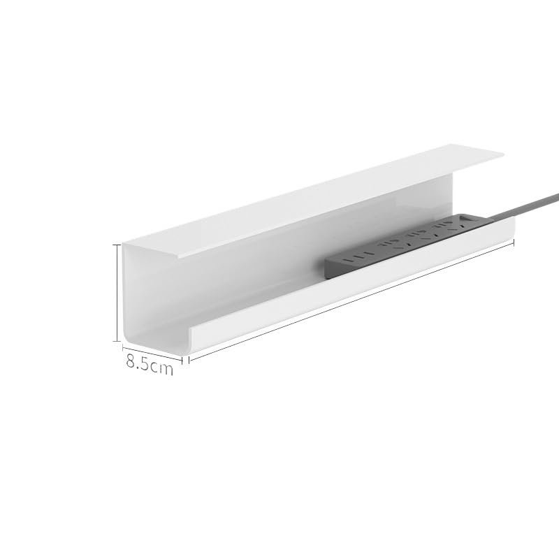 management tray Organizador De Cables Debajo Del Escritorio, Estante De Cables, Retardante De Llama, Sin Rastro, Adhesivo, Diseo Ensanchado, Bandeja Para Varias Mesas cable tray ( Color : White55cm )