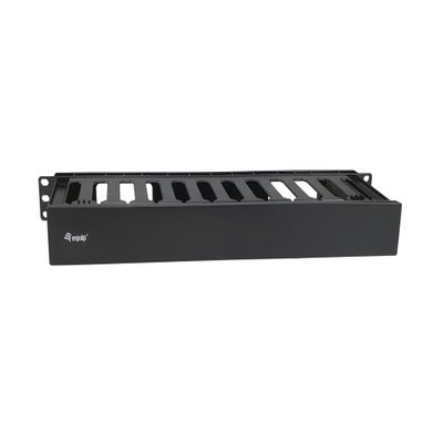 Equip 327318 19" Rack Mount Cable Management Panel - Black