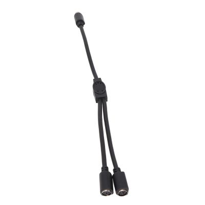 Gavigain Mini DIN 6 Pin to 2 Mini DIN 6 Pin Cable,2 Splitter 6 pin Mini Din Male to 2 Female Sockets Cable Mouse/Keyboard Y Splitter Cable Mini DIN 6 Pin Splitter Cable 1.0ft