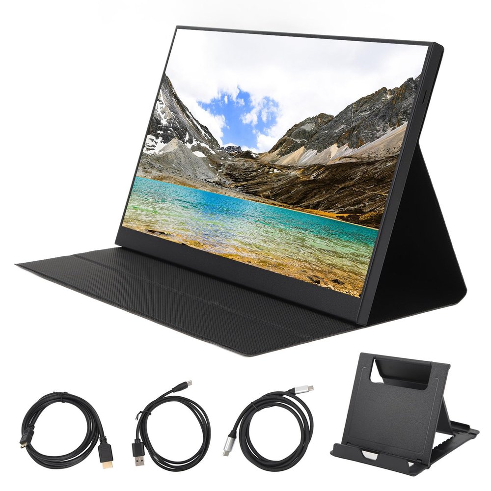 14 inch Portable Monitor, 2.5K 60Hz HD External Monitor for Gaming Work, Full View Angle, HDR Image, Screen Casting, Laptop Screen Extend