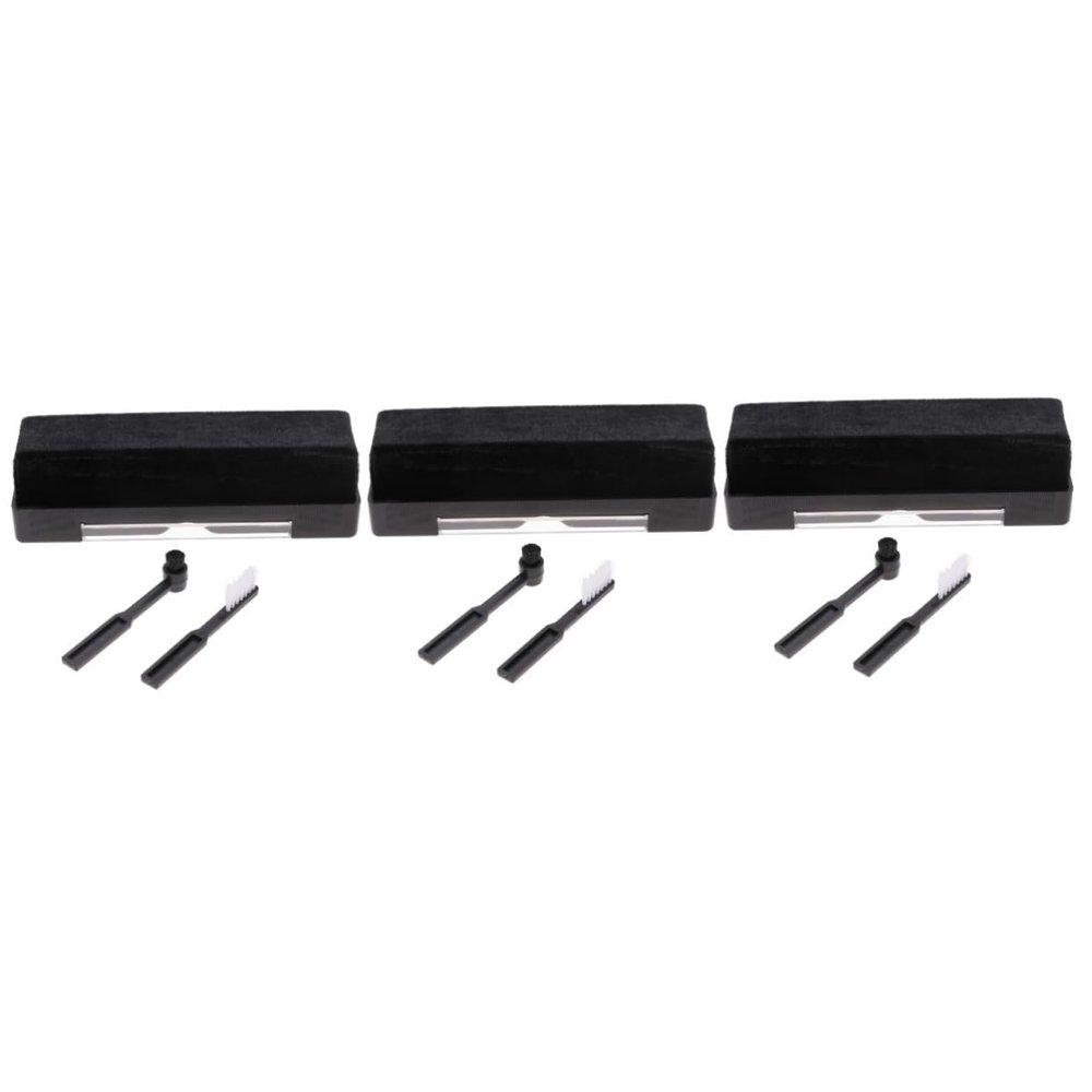 DirectNine Basics 3sets Professional Vinyl Record Brush Static Scrubbing and Brushes for Dust and Removal and for Phonograph Maintenance