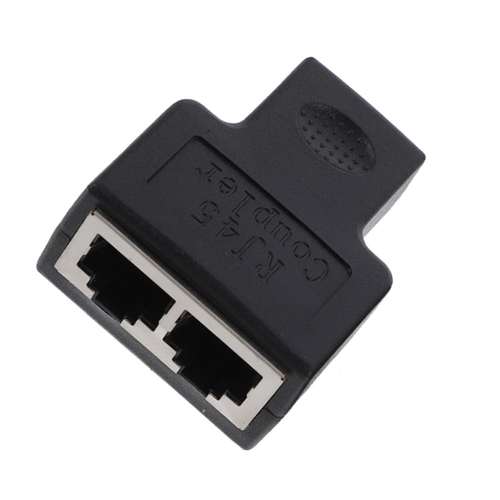 Didiseaon 2pcs Plastic Ethernet Splitter Adapter to Network Splitter for Easy Connection Avoid Cable Breaks for Use