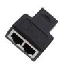 Didiseaon 2pcs Plastic Ethernet Splitter Adapter to Network Splitter for Easy Connection Avoid Cable Breaks for Use view 1