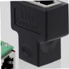 Didiseaon 2pcs Plastic Ethernet Splitter Adapter to Network Splitter for Easy Connection Avoid Cable Breaks for Use view 2