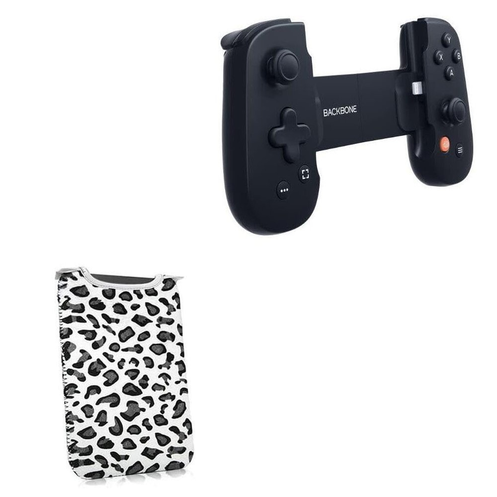BoxWave Case Compatible with Backbone One (IP) - Snow Leopard Plush SlipSuit, Animal Leopard Print Padded Soft Sleeve