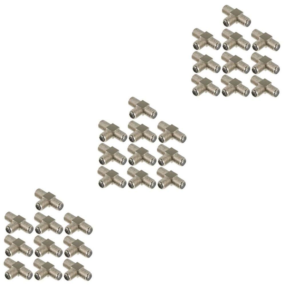 30pcs Female to Female Connector for Tv VCR Way Signal Splitter for Cable and Easy to Assemble High Shielding for Improved Signal Quality