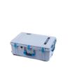 Pelican 1650 Case by ColorCase - Silver - Large Sized Waterproof Rolling Case with TrekPak Divider System & Mesh Lid Organizer - Blue Handles & Latches view 4