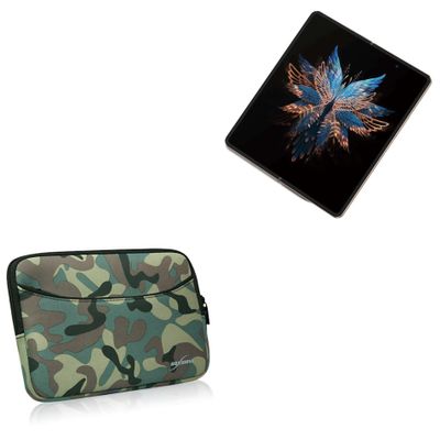 BoxWave Case Compatible with Tecno Phantom V Fold - Camouflage Suit with Pocket, Neoprene Camo Suit Zipper Pocket for Storage
