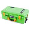 ColorCase Pelican Air 1535 Carry-on Case Lime Green - Medium Size Waterproof Case with TrekPak Divider System & Mesh Lid Organizer - Yellow Handles & Latches view 4