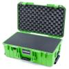 Pelican Air 1535 Carry-on Case by ColorCase - Lime Green - Medium Size Waterproof Case with Pick & Pluck Foam & Convoluted Lid Foam - Lime Green Handles & Latches view 1