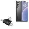 BoxWave Smart Gadget Compatible with Meizu 20 - AllReader SD Card Reader, microSD Card Reader SD Compact USB - Jet Black view 1