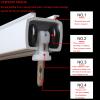 Double Ceiling Track For Curtains, Curtain Track Wall Mount Ceiling Mount, Room Divider Track System With All Accessories For Living Room, Bed Room, Shower, Closet ( Color : Champagne-Side Mount , Siz view 4