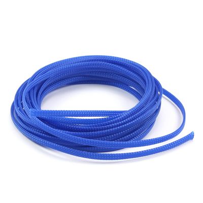 Jutagoss PET Expandable Braided Cable Sleeve, 16.4ft - 3/16 inch Blue Cable Management Sleeve, Wire Loom Tube Cord Protector for USB Cable, Power Cord, Audio Video and More, 1Pc