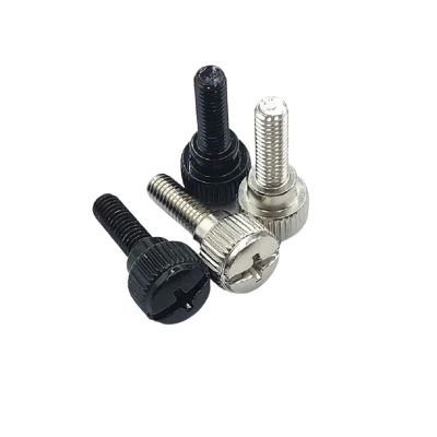 10Pcs/100Pcs 6#-32 * 6 Thread Teeth Computer PC Case Cooling Fan Toolless Adjustment Screw Thumbscrews Thumb Screw M3.5 (Color : Black, Size : 20PCS)