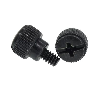 10Pcs 6#-32 * 5 Computer PC Case Cooling Round Toolless Adjustment Screw Thumbscrews Thumb Screw M3.5 (Color : Black)