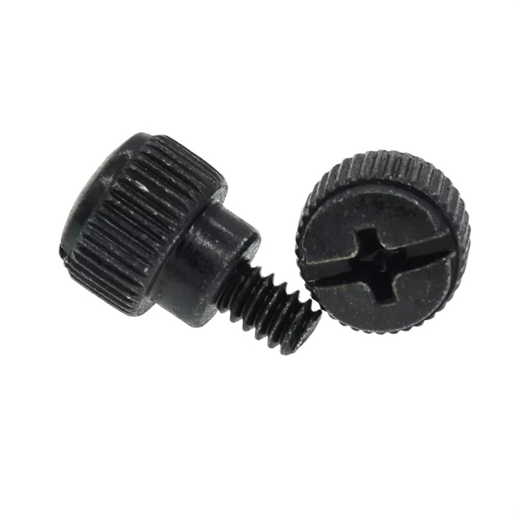 10Pcs 6#-32 * 5 Computer PC Case Cooling Round Toolless Adjustment Screw Thumbscrews Thumb Screw M3.5 (Color : Black)
