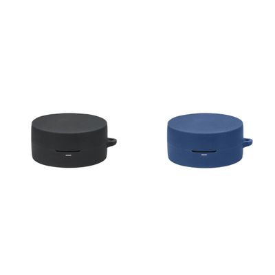 2 Pack DAYJOY Soft Silicone Protective Case Cover Compatible with Nothing CMF Buds Pro Earbuds, Protective Skin Sleeve with Key Chain (Black+Blue)