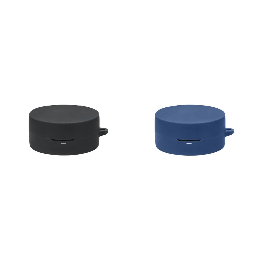 2 Pack DAYJOY Soft Silicone Protective Case Cover Compatible with Nothing CMF Buds Pro Earbuds, Protective Skin Sleeve with Key Chain (Black+Blue)