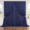 10ftx8ft Navy Blue Wrinkle-Free Backdrop Drapes, Not See-Through Navy Blue Polyester Background Curtains Backdrop Decorations for Party view 4