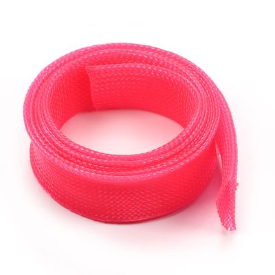 Jutagoss PET Expandable Braided Cable Sleeve, 3.28ft - 1 inch Pink Cable Management Sleeve, Wire Loom Tube Cord Protector for USB Cable, Power Cord, Audio Video and More, 1Pc