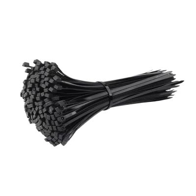 100PCS Black Cable Tie Self-Locking Plastic Nylon Tie Fastening lock up 3X100/120/150/200 Cable Tie Strap Nylon (Size : 4X150 2.6mm)