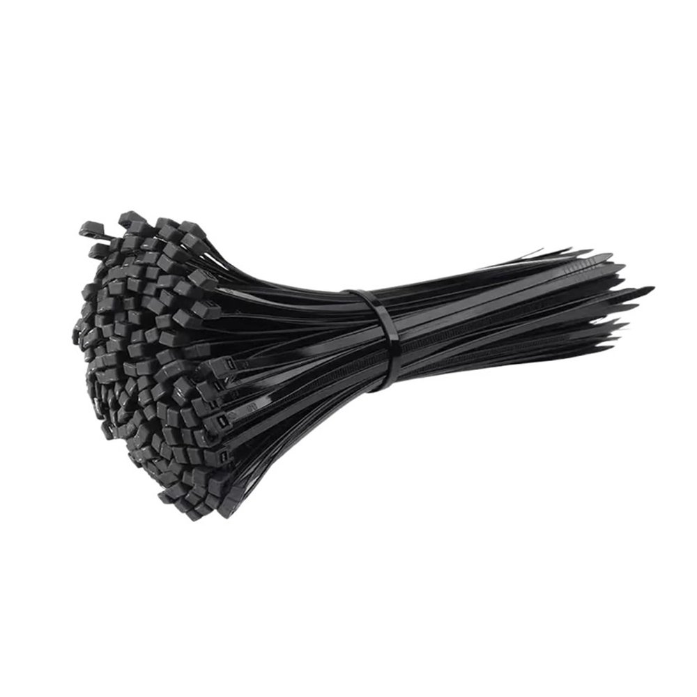 100PCS Black Cable Tie Self-Locking Plastic Nylon Tie Fastening lock up 3X100/120/150/200 Cable Tie Strap Nylon (Size : 4X150 2.6mm)