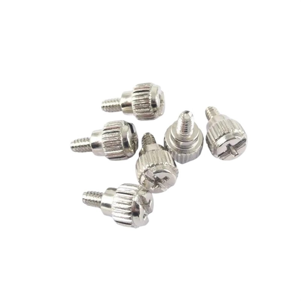 10pcs 6#-32 * 5/6mmThread Teeth Length 5mm 6mm Computer Pc Case Cooling Fan Screw Thumbscrews Thumb Screw M3.5 (Color : 5mm, Size : Silver)
