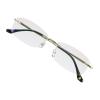 VisionGlobal Pure Titanium Frame for men/women Blue Light Blocking,Hand-set Diamond Fashion Glasses (Golden Brown, 3.00 Magnification) view 1