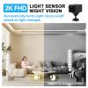 BEEDMXU Magnetic Wireless WiFi Security Camera 2K FHD Nanny Cam 150 Days Long Standby Battery CameraNight Vision Motion Detection Cloud StorageIndoor Hidden Camera for Home, Office view 4