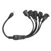 5 Way Power Cable Splitter, 3 Prong 1 to 5 Outlet Power Cord US Plug 100-240V UL Certification Heavy Duty for Outdoor for Indoor view 3