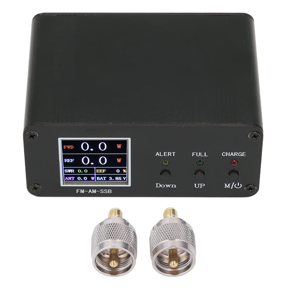 SWR Meter, Digital Power Standing Meter Aluminium Alloy 240x240 Full Color LCD Display for Electric Power Measurement