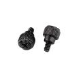 100Pcs 6#-32 * 6 Thread Teeth Computer PC Case Cooling Fan Toolless Adjustment Screw Thumbscrews Thumb Screw M3.5 (Color : Black, Size : M3x6(100Pcs)) view 1