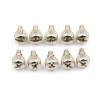 10pcs 6#-32 * 6mm Thread Teeth Length 6mm Black Or Nickel Computer Pc Case Cooling Fan Toolless Adjustment Screw Hand (Color : Nickel Plated) view 4