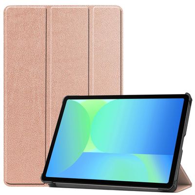 Kepuch Custer Case for Samsung Galaxy Tab S9 FE 11" X510 X516B/S10 FE X520 X526B/S9 X710 X716B X718U/S10 Lite X400 X406B,Ultra-Thin PU-Leather Hard Shell Cover - Rose Gold