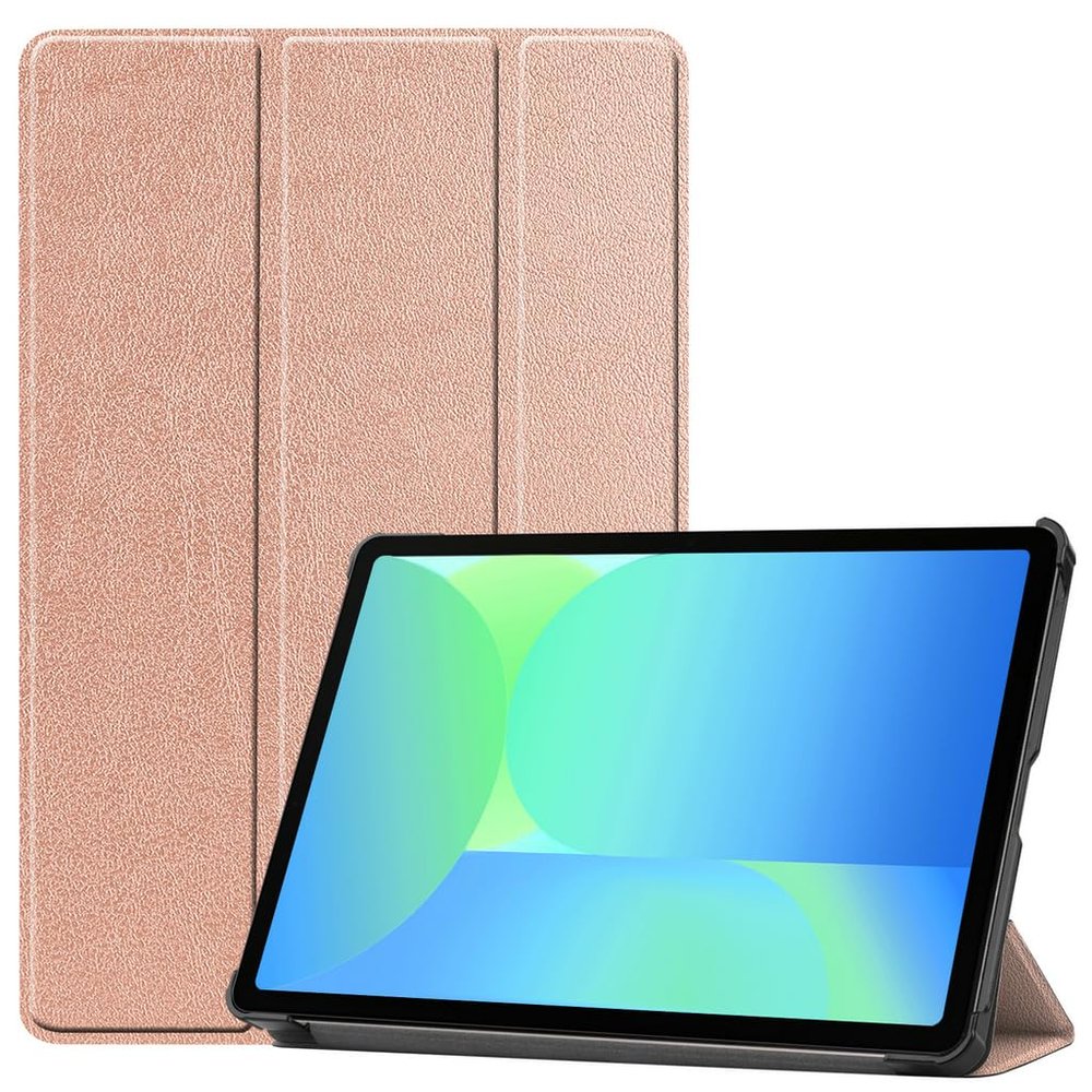 Kepuch Custer Case for Samsung Galaxy Tab S9 FE 11" X510 X516B/S10 FE X520 X526B/S9 X710 X716B X718U/S10 Lite X400 X406B,Ultra-Thin PU-Leather Hard Shell Cover - Rose Gold
