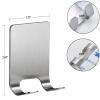 DaylyFav Adhesive Hooks, Razor Holder for Shower Wall, Razor Stand Hanger for Bathroom Towel, Loofah, Robe, Plug, Coat and Hat, Stainless Steel, 5 Pack view 2