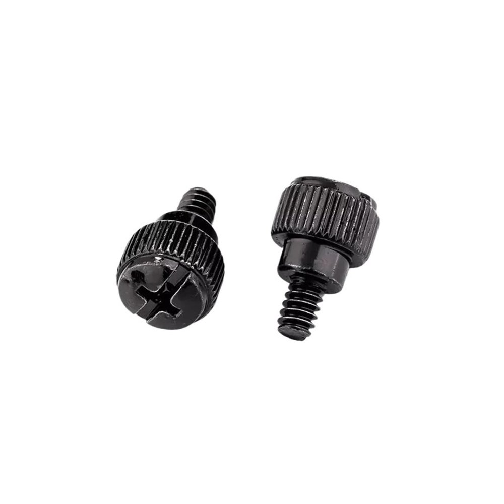 10Pcs 6#-32 * 6 Thread Teeth Computer PC Case Cooling Fan Toolless Adjustment Screw Thumbscrews Thumb Screw M3.5 (Color : Black)