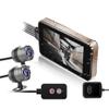 PruMan Motorcycle Drive Recorder Camera, 4in Screen, 1080P Dual Lens, 140 Angle, Loop Recording, Manual Lock, G-Sensor, Loop Recording, 128G Max view 1