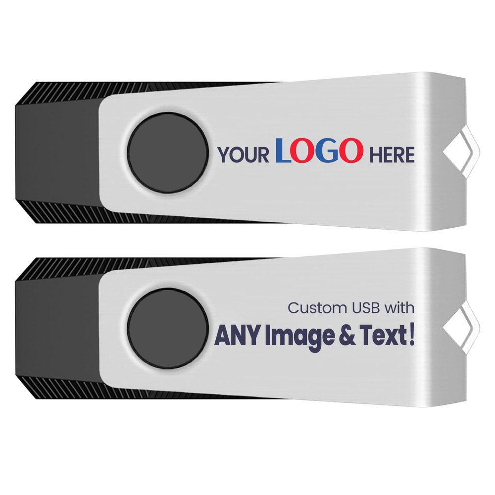 Customizable Flash Drives 512MB, Wooolken Personalized USB 2.0 Drive 10/20/50/100 Pack, Custom Thumb Drive Engraved Logo USB Drive (Mixcolors)