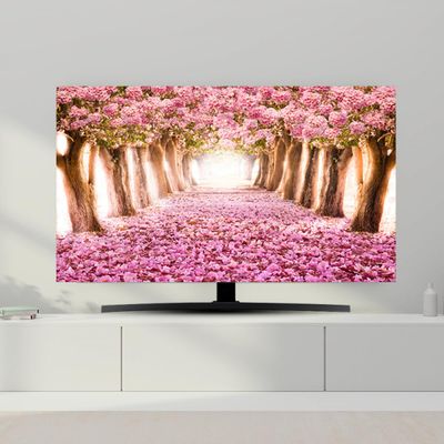 GSGC TV Cover TV Dust Cover Indoor Television Computer Screen Protectors 32-80inch Multifunction Home Hanging Desktop Curved Screen Universal Painting Pattern Display Art Decorative Cover